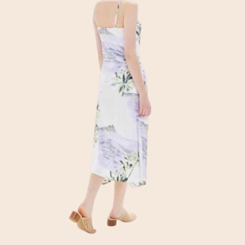UO Kelly Surplice Midi Printed Slip Dress Size Medium - Picture 3 of 15